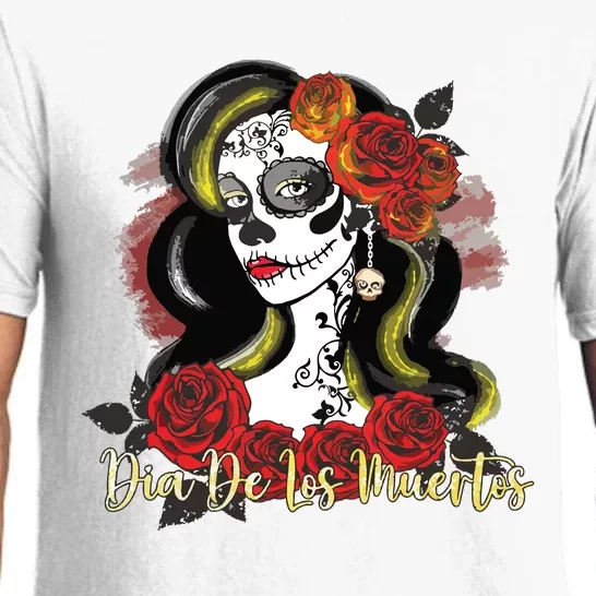 Senora Lady Roses Mexican Dead Day Of Dia De Los Muertos Pajama Set