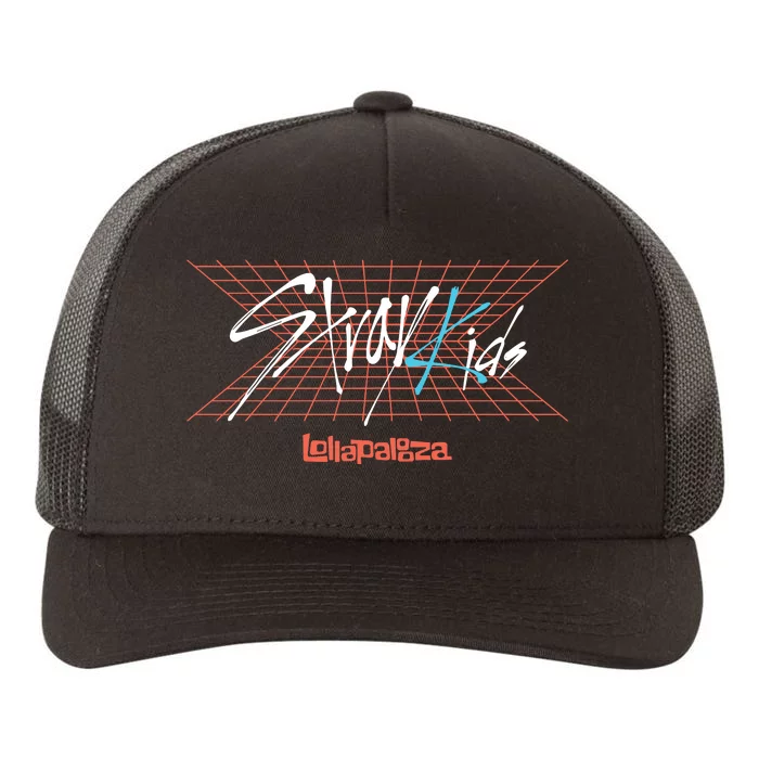 Stray Lollapalooza Retro Grid Logo Festival Yupoong Adult 5-Panel Trucker Hat