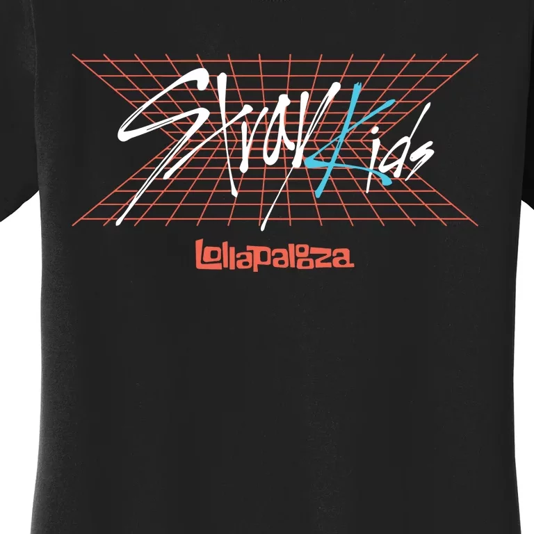 Stray Lollapalooza Retro Grid Logo Festival Women's T-Shirt