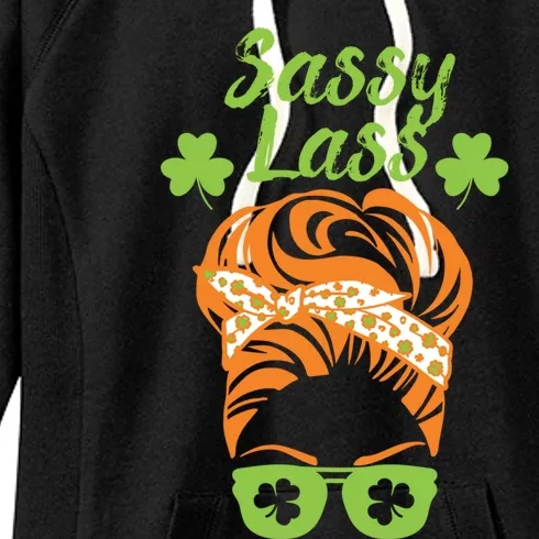 Sassy Lass St Patricks Day Gift Women's Fleece Hoodie