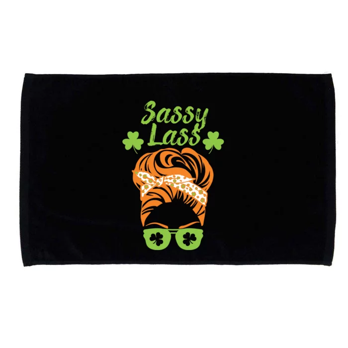 Sassy Lass St Patricks Day Gift Microfiber Hand Towel