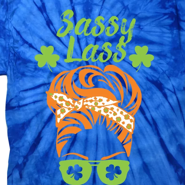 Sassy Lass St Patricks Day Gift Tie-Dye T-Shirt