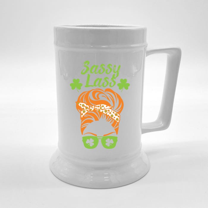 Sassy Lass St Patricks Day Gift Front & Back Beer Stein