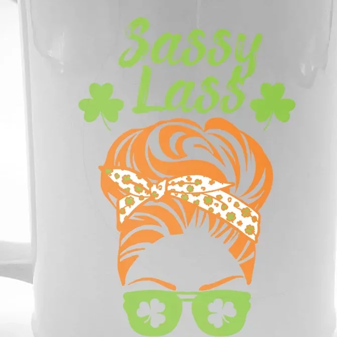 Sassy Lass St Patricks Day Gift Front & Back Beer Stein