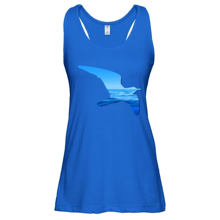 Seagull Lovers Silhouette Earth Day And Ocean Week Gift Ladies Essential Flowy Tank