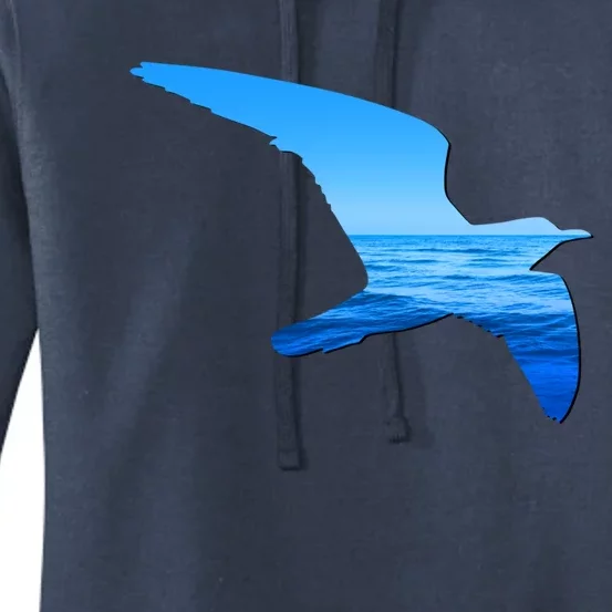 Seagull Lovers Silhouette Earth Day And Ocean Week Gift Women's Pullover Hoodie