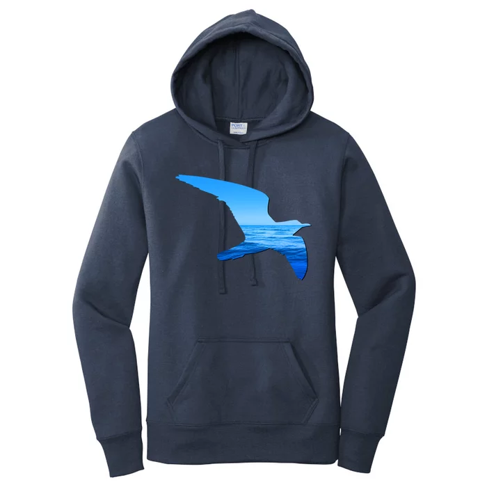 Seagull Lovers Silhouette Earth Day And Ocean Week Gift Women's Pullover Hoodie