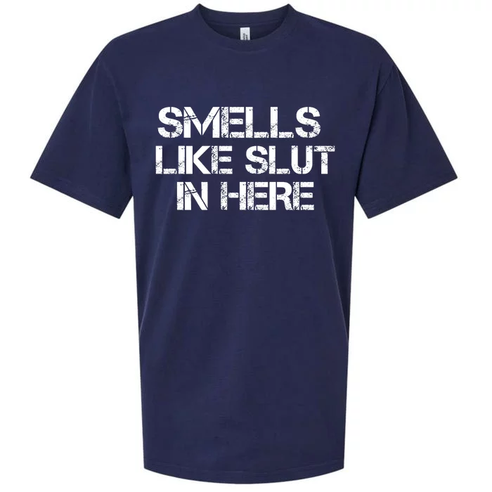 Smells Like Slut In Here Funny Sueded Cloud Jersey T-Shirt