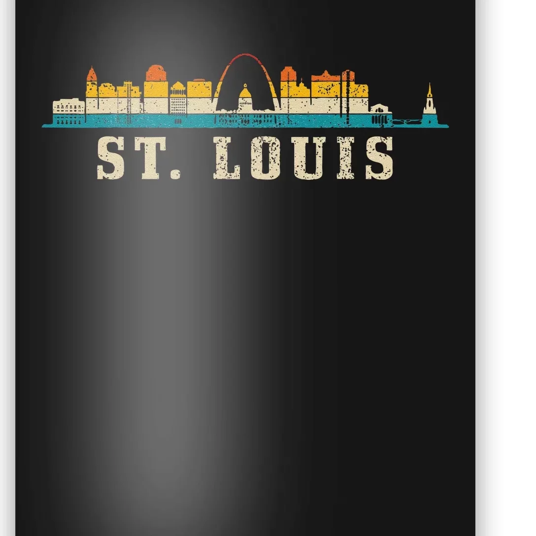 St. Louis Skyline Missouri Vintage Pride Retro Poster