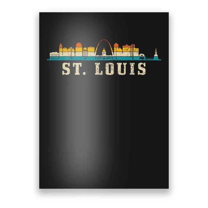 St. Louis Skyline Missouri Vintage Pride Retro Poster