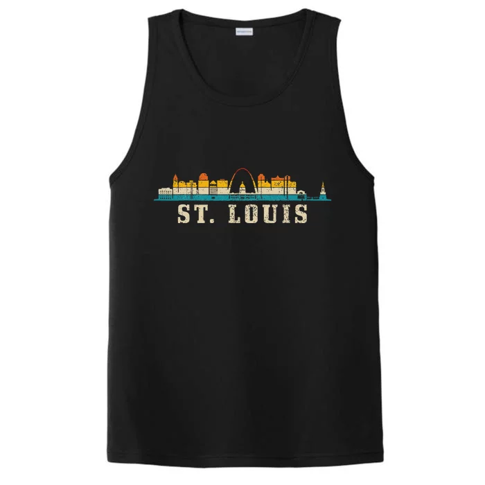 St. Louis Skyline Missouri Vintage Pride Retro Performance Tank