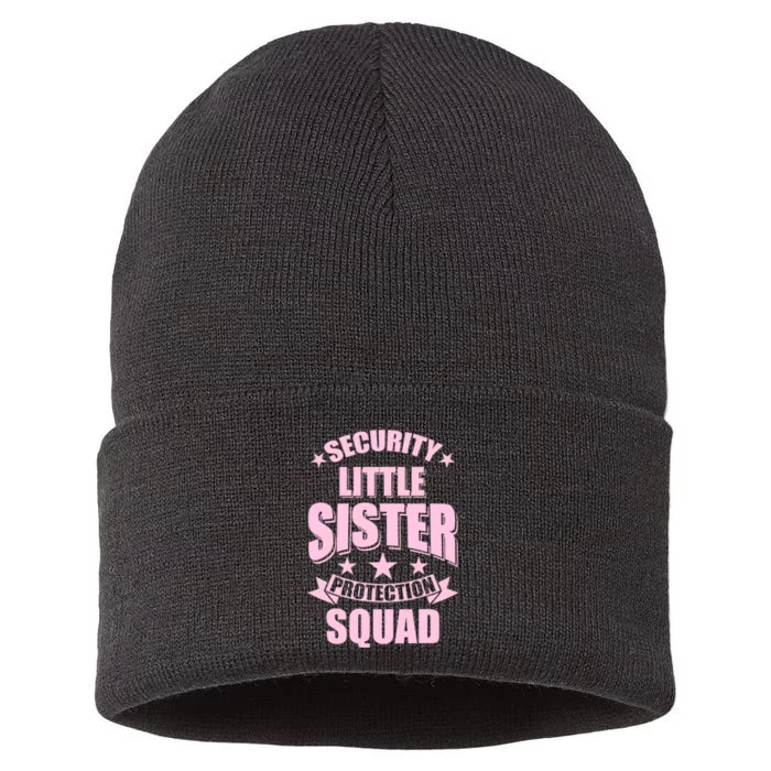 Security Little Sister Protection Squad Sustainable Knit Beanie