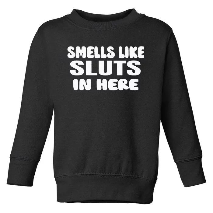 Smells Like Sluts In Here Funny Party Bbq College Frat Toddler Sweatshirt