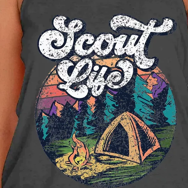 Scout Life Scouting Scouts Outdoor Hiking Women's Knotted Racerback Tank