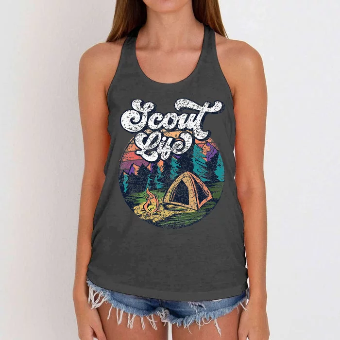 Scout Life Scouting Scouts Outdoor Hiking Women's Knotted Racerback Tank