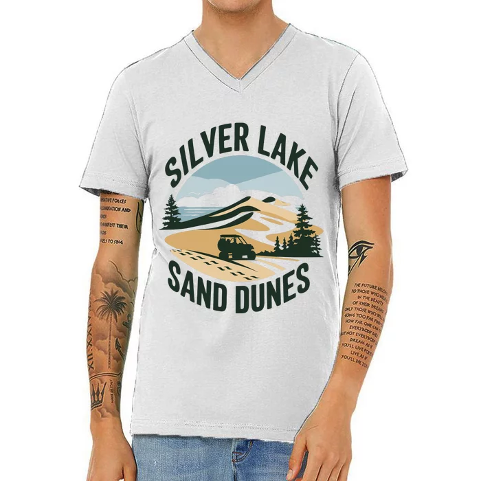 Silver Lake Sand Dunes Michiganall Terrain Vehicles V-Neck T-Shirt