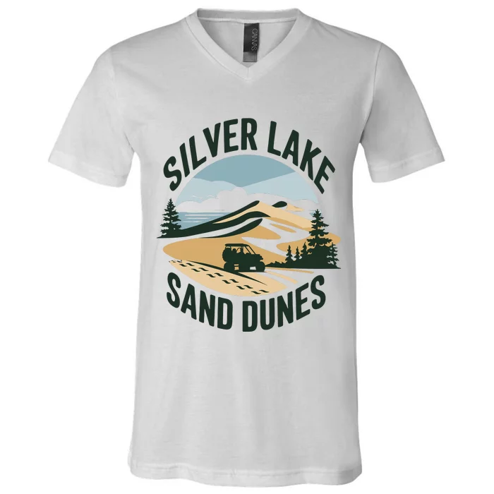 Silver Lake Sand Dunes Michiganall Terrain Vehicles V-Neck T-Shirt