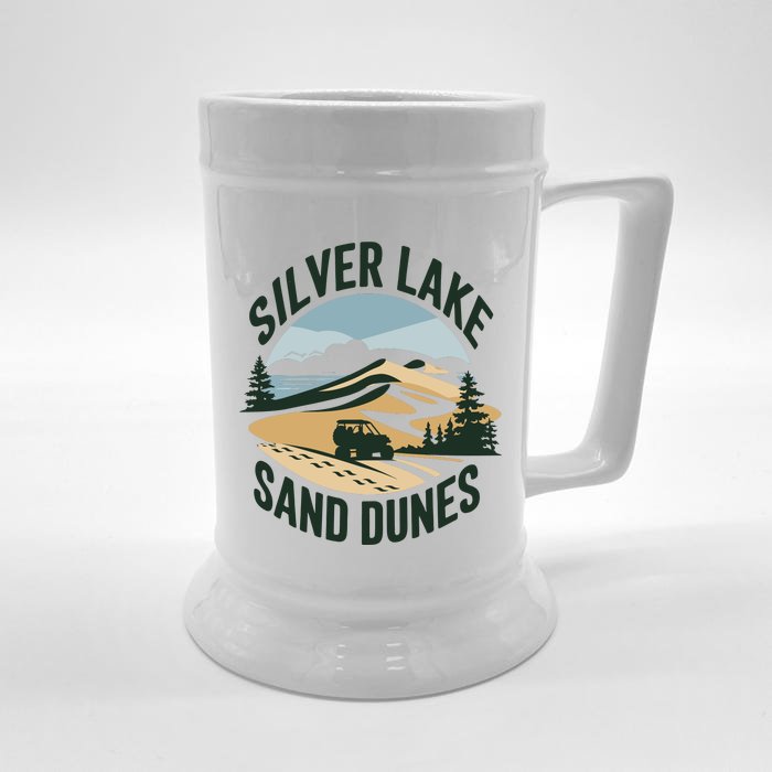 Silver Lake Sand Dunes Michiganall Terrain Vehicles Front & Back Beer Stein