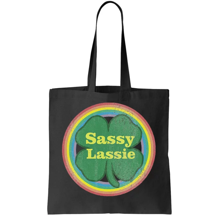 Sassy Lassie St. Patrick's Day Shamrock Saint Paddy's Irish Tote Bag