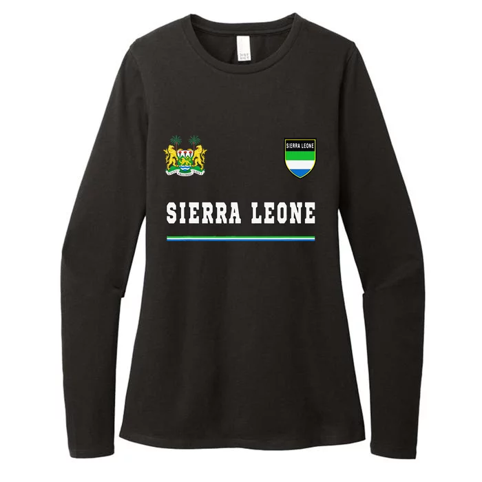 Sierra Leone Sportssoccer Jersey Flag Football Womens CVC Long Sleeve Shirt