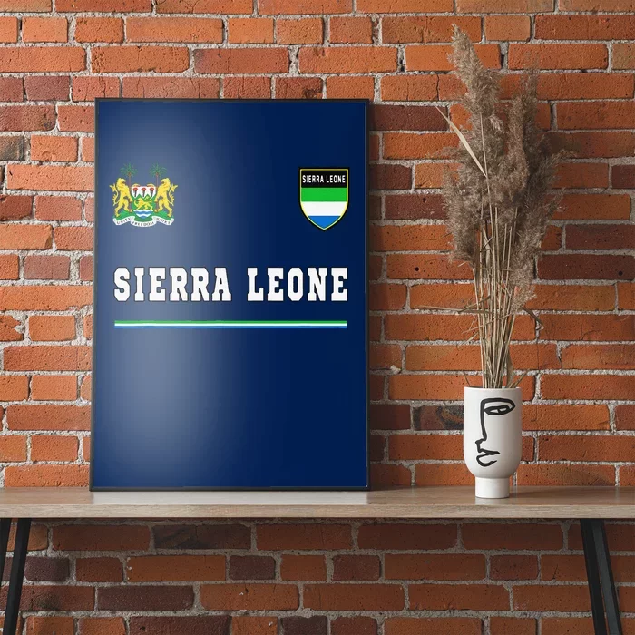 Sierra Leone Sportssoccer Jersey Flag Football Poster