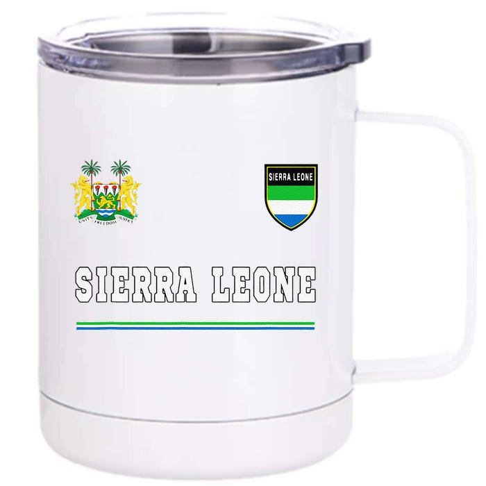 Sierra Leone Sportssoccer Jersey Flag Football Front & Back 12oz Stainless Steel Tumbler Cup