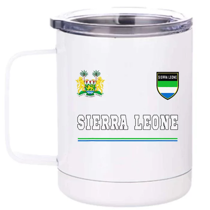 Sierra Leone Sportssoccer Jersey Flag Football Front & Back 12oz Stainless Steel Tumbler Cup