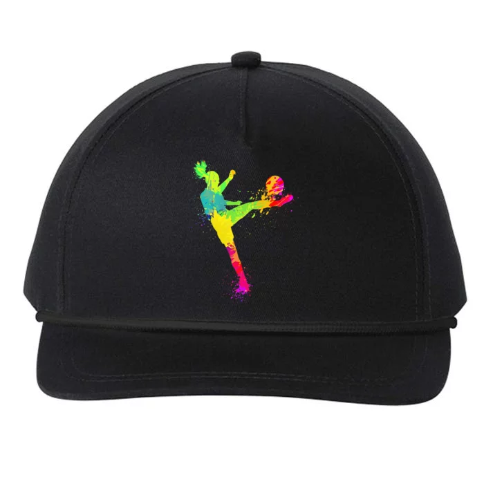 Soccer Lover's Stylish Design for Female Athletes Snapback Five-Panel Rope Hat