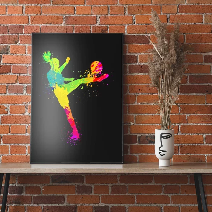 Soccer Lover's Stylish Design for Female Athletes Poster