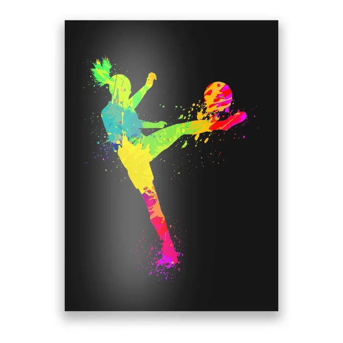 Soccer Lover's Stylish Design for Female Athletes Poster