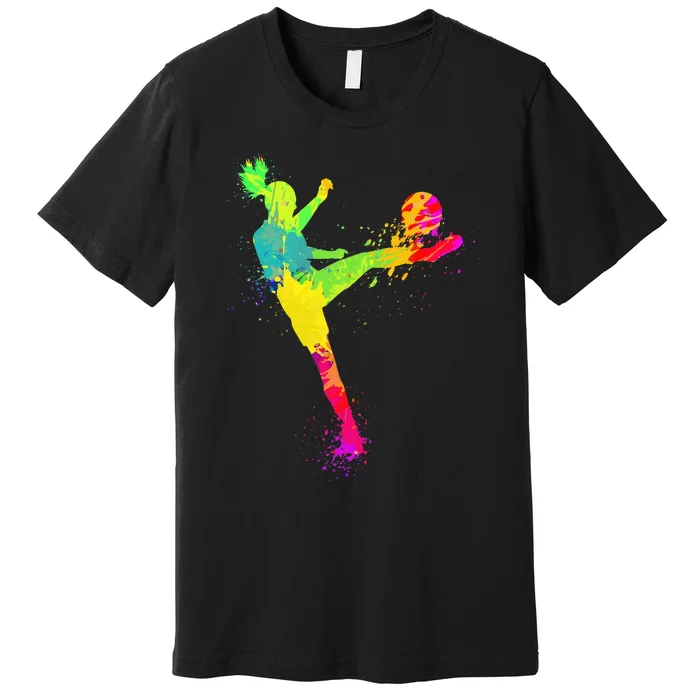 Soccer Lover's Stylish Design for Female Athletes Premium T-Shirt