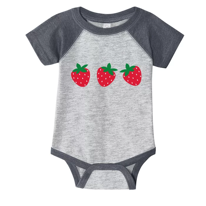 Strawberry Lover Summer Infant Baby Jersey Bodysuit