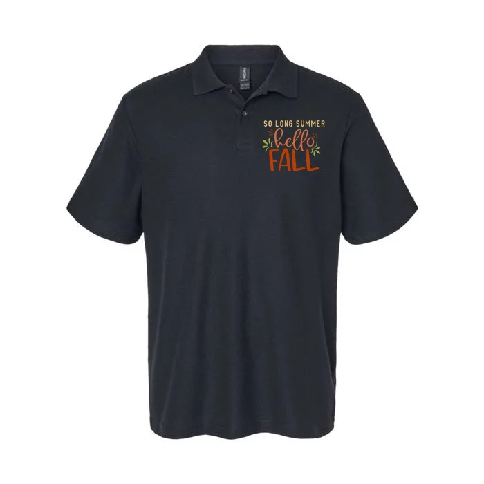 So Long Summer Hello Fall Softstyle Adult Sport Polo