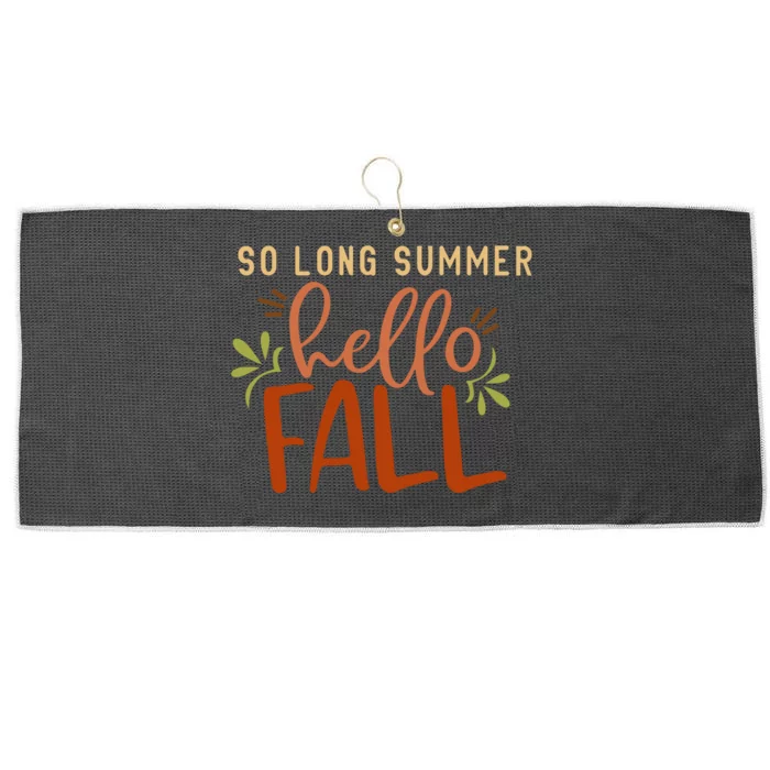 So Long Summer Hello Fall Large Microfiber Waffle Golf Towel