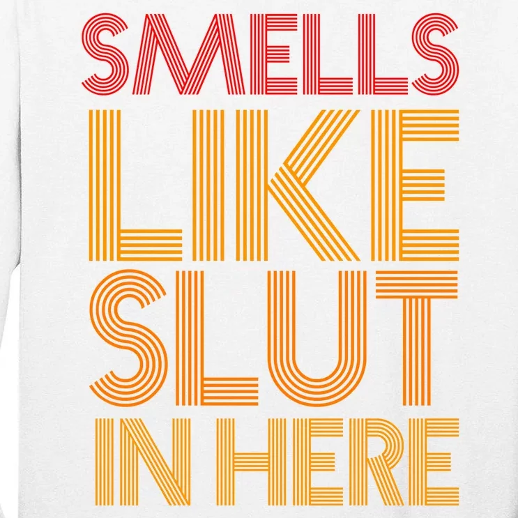 Smells Like Slut In Here Funny Humor Tall Long Sleeve T-Shirt