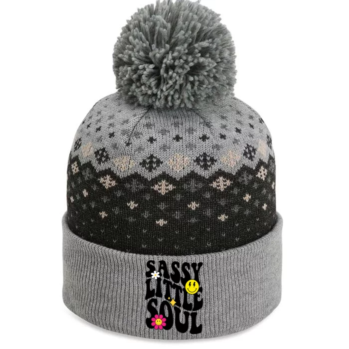 Sassy Little Soul Groovy Retro Cute The Baniff Cuffed Pom Beanie