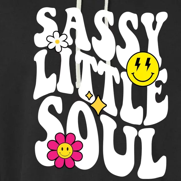 Sassy Little Soul Groovy Retro Cute Garment-Dyed Fleece Hoodie