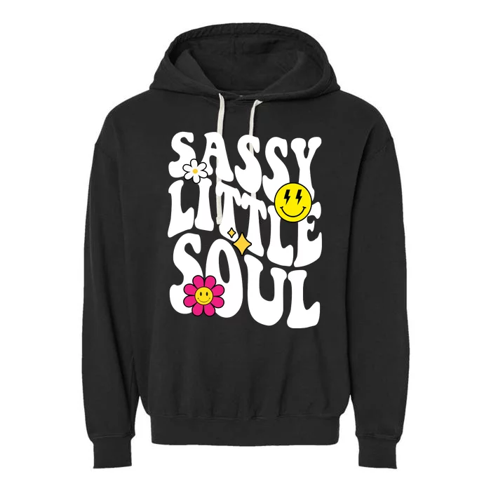 Sassy Little Soul Groovy Retro Cute Garment-Dyed Fleece Hoodie