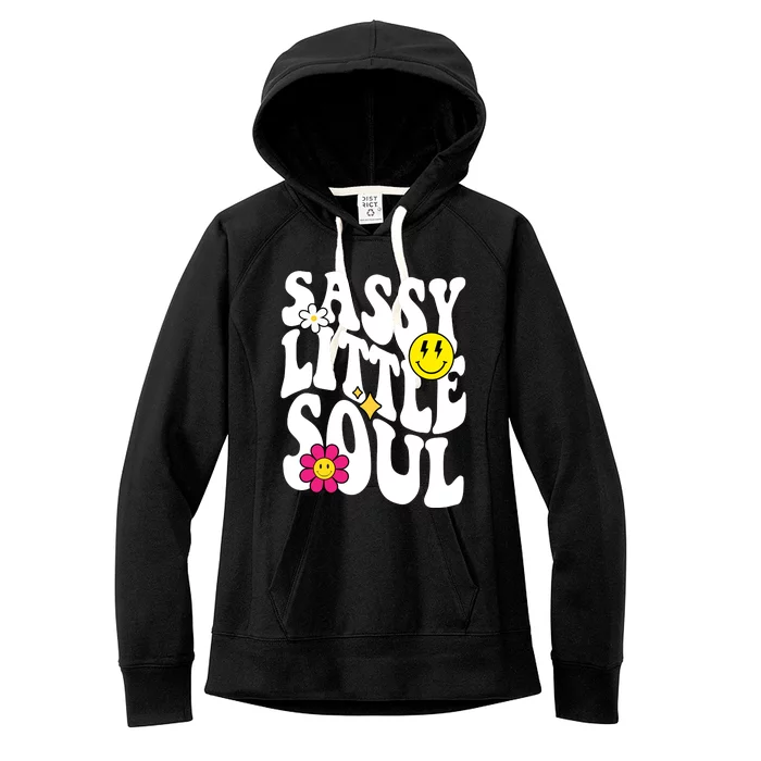 Sassy Little Soul Groovy Retro Cute Women's Fleece Hoodie