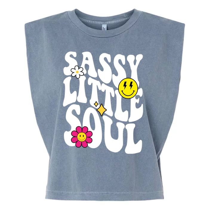 Sassy Little Soul Groovy Retro Cute Garment-Dyed Women's Muscle Tee