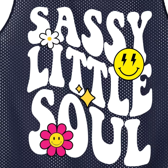 Sassy Little Soul Groovy Retro Cute Mesh Reversible Basketball Jersey Tank