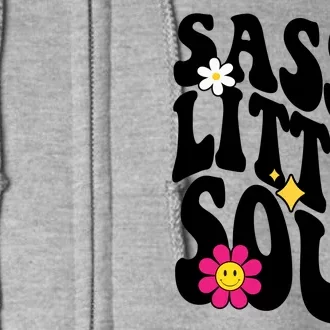 Sassy Little Soul Groovy Retro Cute Full Zip Hoodie