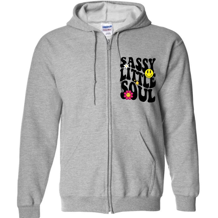 Sassy Little Soul Groovy Retro Cute Full Zip Hoodie