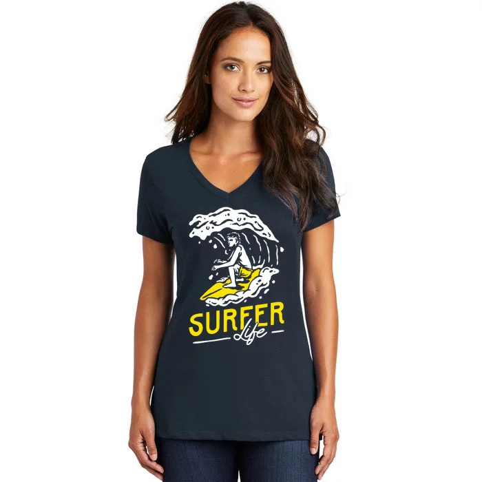 Surfer Life Women's V-Neck T-Shirt