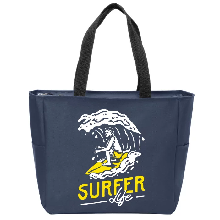 Surfer Life Zip Tote Bag