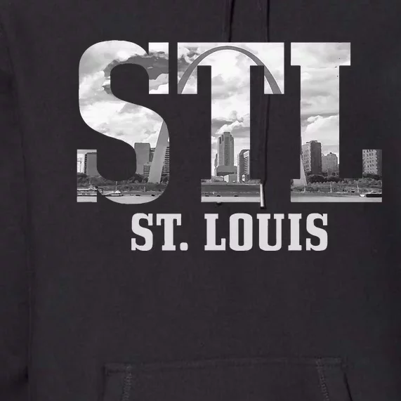 St. Louis Stl Skyline Pride Missouri Vintage Premium Hoodie