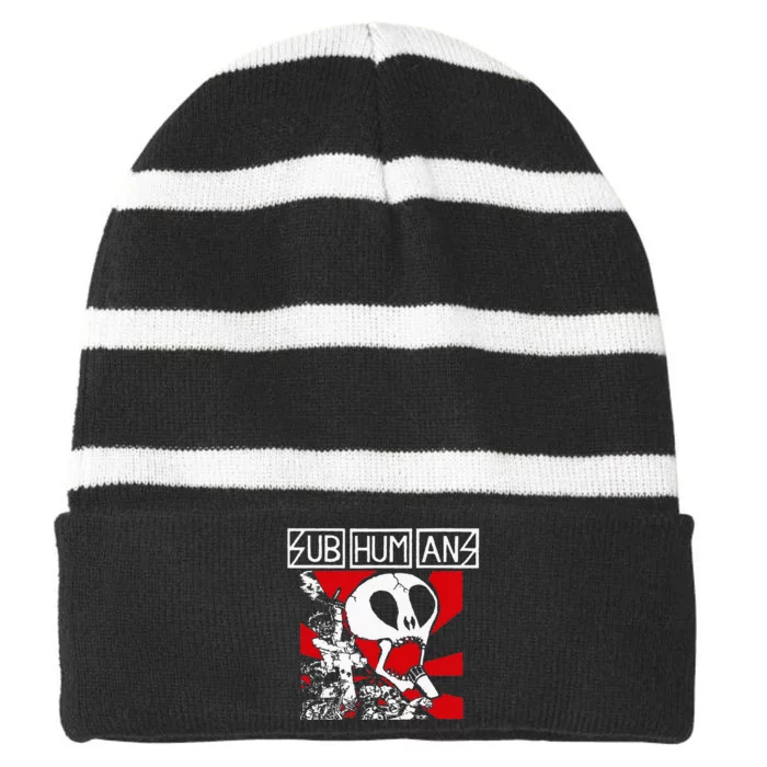 S.U.B.H.U.M.A.N.S Logos Striped Beanie with Solid Band