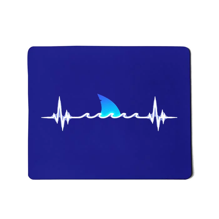 Shark Lover Shark Heartbeat Funny Shark Mousepad