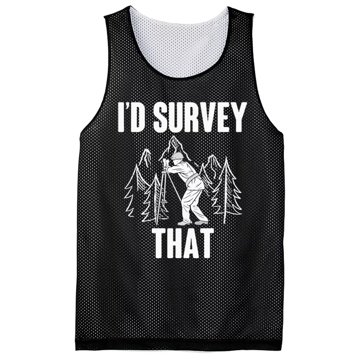 Surveyor Land Surveying Id survey that Camera Theodoloite Mesh Reversible Basketball Jersey Tank