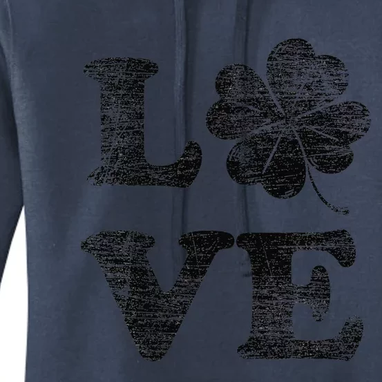 Shamrock Love Saint Patricks Day Women's Pullover Hoodie